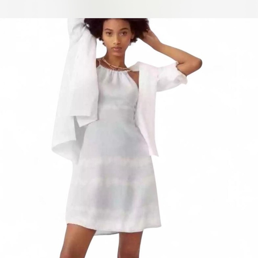 Cloth & Stone | Anthropologie Tie-Dye Swing Mini Dress In Blue Motif Size M - Picture 8 of 8